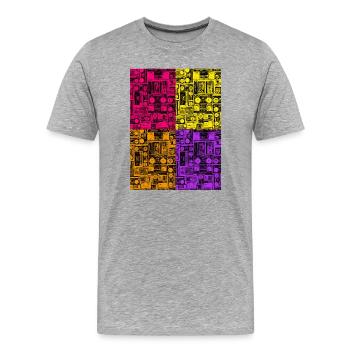 La musique pour toujours ! - T-shirt bio Premium Homme - gris chiné - Devant - Damien (186cm)