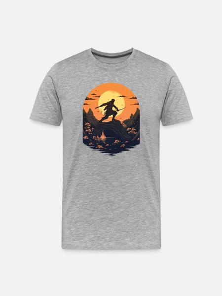 Moonlight Assassin - Men's Premium Organic T-Shirt - heather grey