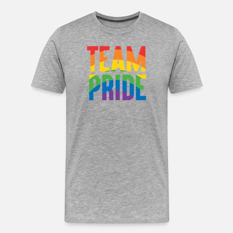 Pride Month LGBT - Team Pride - Männer Premium Bio T-Shirt - Grau meliert