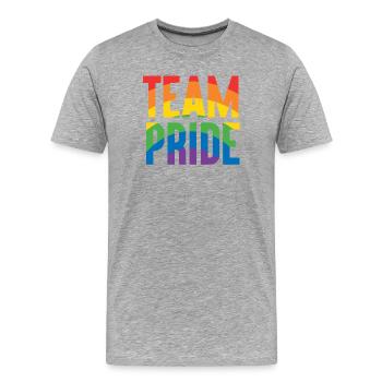 Pride Month LGBT - Team Pride - Men's Premium Organic T-Shirt - heather grey - Front - Damien (186cm)