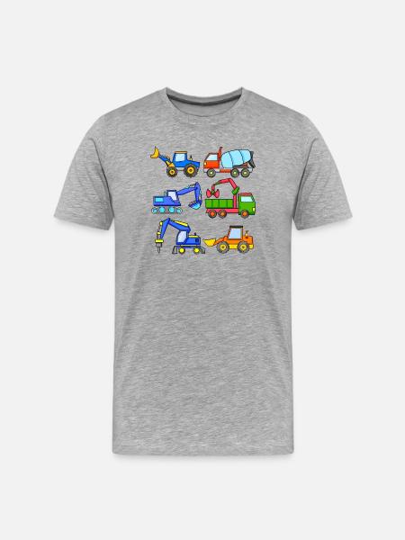 Construction Site Vehicles Vehicle - Men's Premium Organic T-Shirt - heather grey