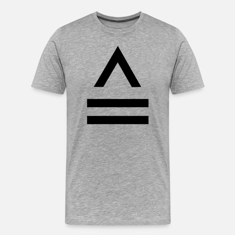 Entspricht Zeichen equivalent to - Männer Premium Bio T-Shirt - Grau meliert