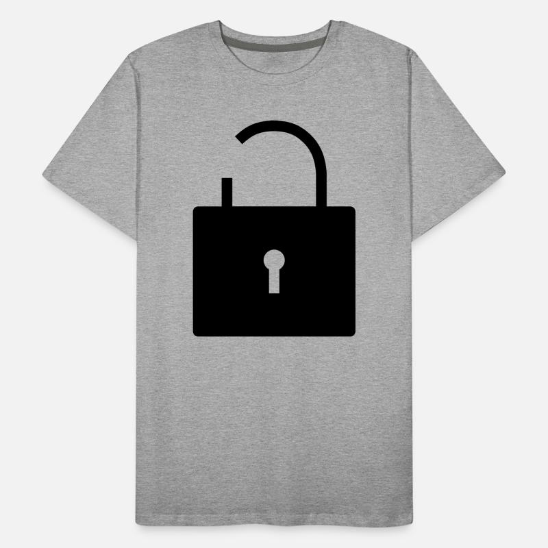 Pas de sécurité pas de sécurité verrou ouvert verrou T-shirt bio Premium Homme