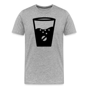 Dosierempfehlung Einnahmeempfehlung Dosierung - Männer Premium Bio T-Shirt - Grau meliert - Vorne - Damien (186cm)