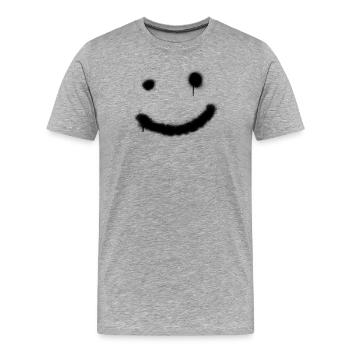 Le sourire - T-shirt bio Premium Homme - gris chiné - Devant - Damien (186cm)