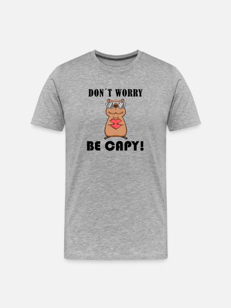 Capybara Capybara Cadeau - T-shirt bio Premium Homme - gris chiné