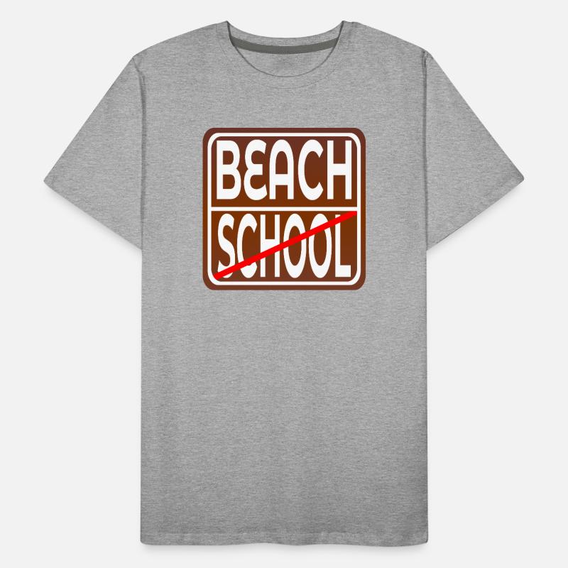 ÉCOLE PLAGE VACANCES D’ÉTÉ ENSEIGNANTS ÉTUDIANTS T-shirt bio Premium Homme
