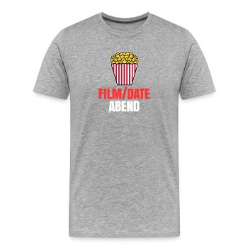 Films Films Popcorn Binge Watching Déclaration Cinéma - T-shirt bio Premium Homme - gris chiné - Devant - Damien (186cm)