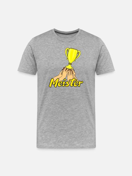 Le design Meister - T-shirt bio Premium Homme - gris chiné