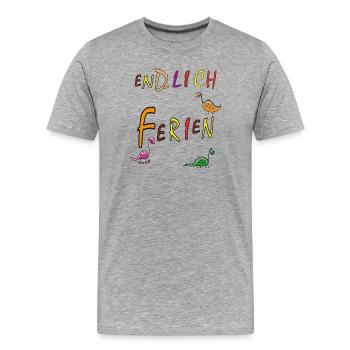 Ferien Urlaub - Männer Premium Bio T-Shirt - Grau meliert - Vorne - Damien (186cm)