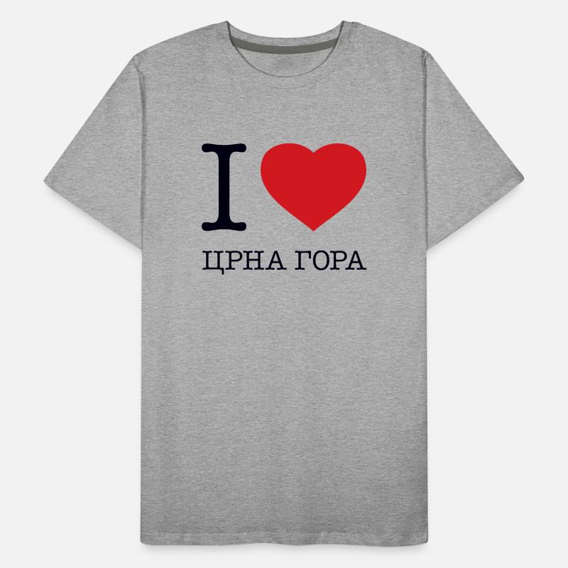 I LOVE MONTENEGRO Men's Premium Organic T-Shirt