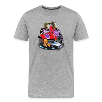 DJing - T-shirt bio Premium Homme - gris chiné - Devant - Damien (186cm)