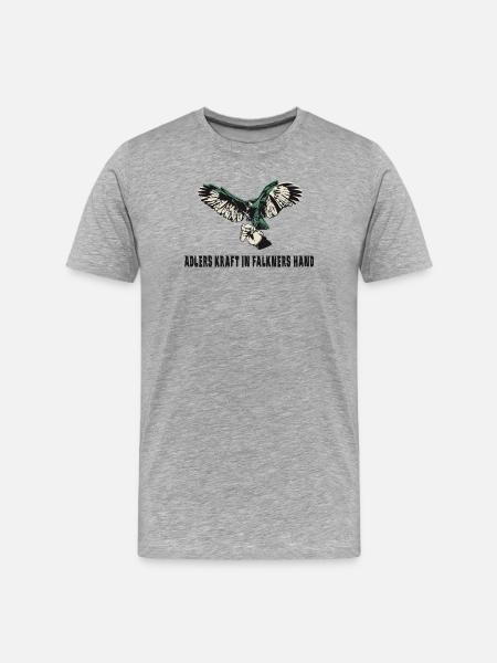 Falknerei Adler Design - Männer Premium Bio T-Shirt - Grau meliert