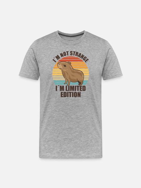 Capybara Zoo Animal Design - Men's Premium Organic T-Shirt - heather grey