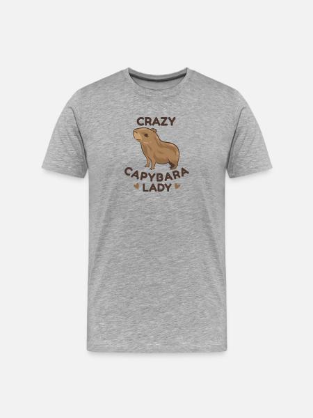 Capybara Zoo Animal Design - Men's Premium Organic T-Shirt - heather grey