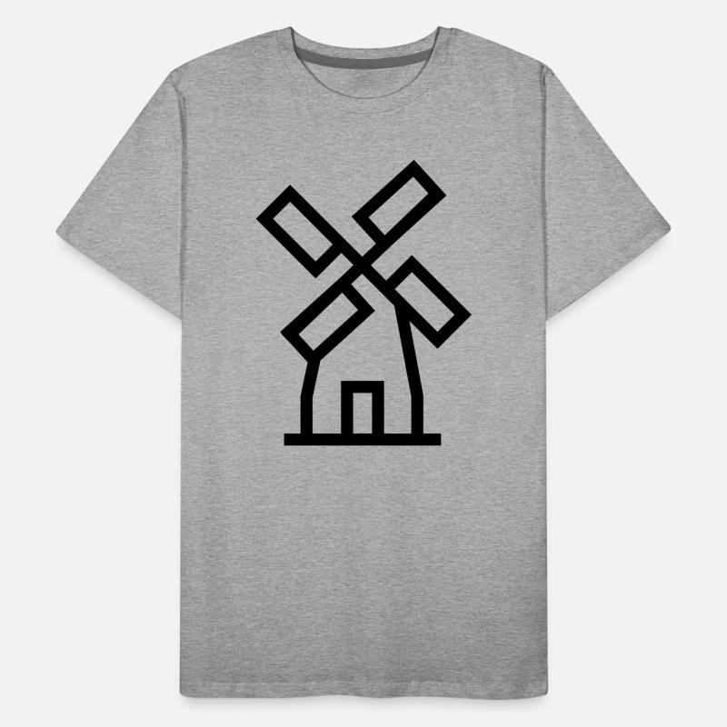 Windmühle windmill Luftenergie Männer Premium Bio T-Shirt
