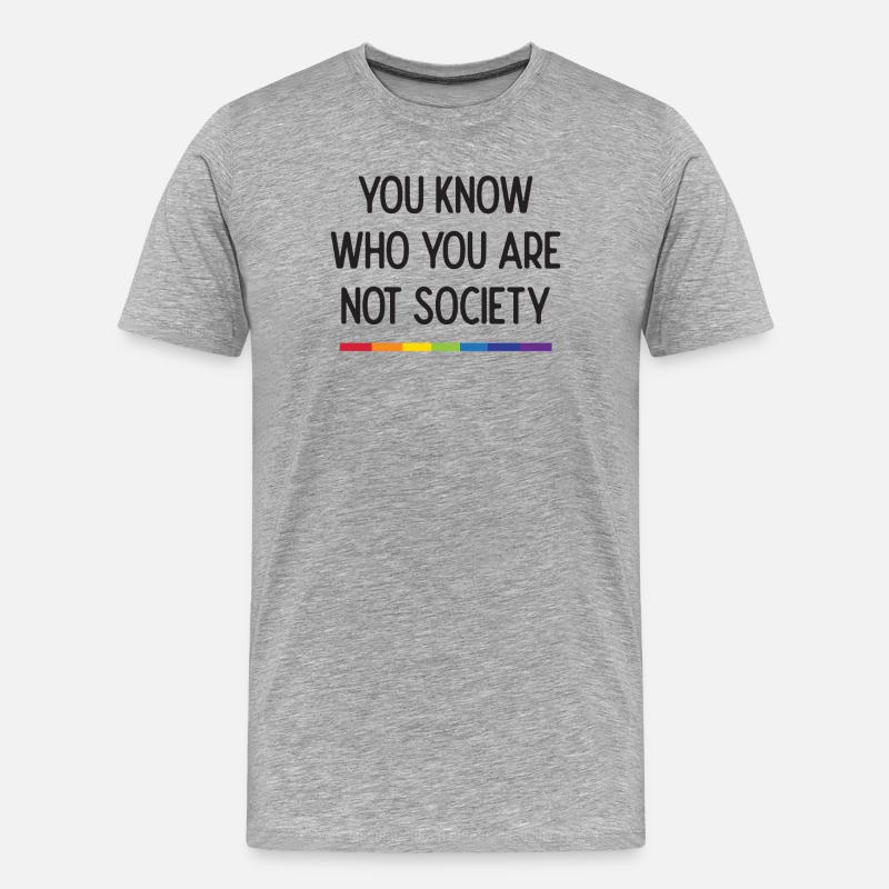 Lebe mit Stolz - Männer Premium Bio T-Shirt - Grau meliert