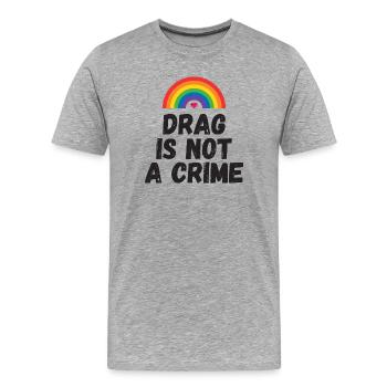 La drague n’est pas un crime - T-shirt bio Premium Homme - gris chiné - Devant - Damien (186cm)