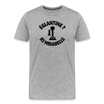 la septième compagnie, film culte, 7ème compagnie - T-shirt bio Premium Homme - gris chiné - Devant - Damien (186cm)