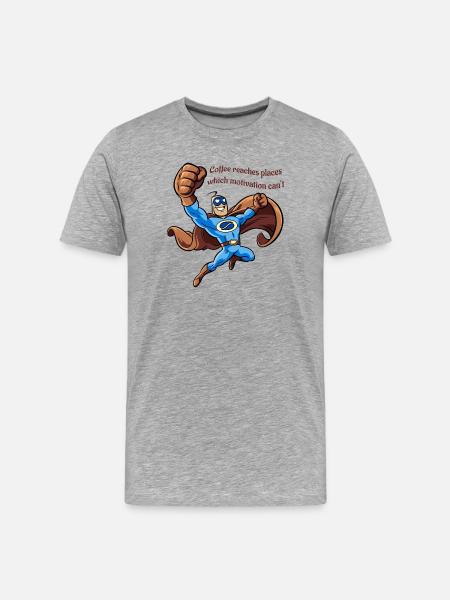Capitaine Café - T-shirt bio Premium Homme - gris chiné