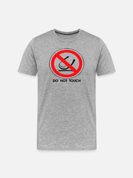 Do Not Touch - Men's Premium Organic T-Shirt - heather grey