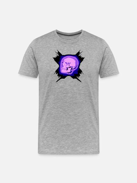 X Skull - Men's Premium Organic T-Shirt - heather grey
