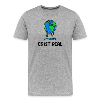 Umwelt Mutter Erde Natur Statement Naturschutz - Männer Premium Bio T-Shirt - Grau meliert - Vorne - Damien (186cm)