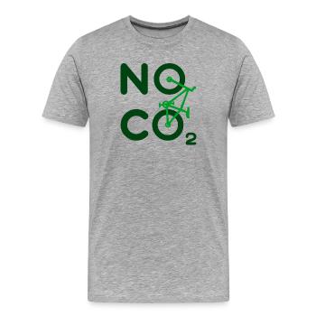 Environnement Déclaration de CO2 Changement climatique Conservation de la nature Terre - T-shirt bio Premium Homme - gris chiné - Devant - Damien (186cm)