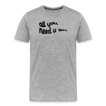 Terre Nature Conservation Déclaration Protection de l’environnement Environnement - T-shirt bio Premium Homme - gris chiné - Devant - Damien (186cm)