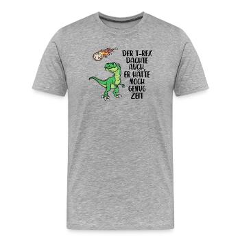 Erderwärmung Erde Artenschutz Umwelt Statement - Männer Premium Bio T-Shirt - Grau meliert - Vorne - Damien (186cm)