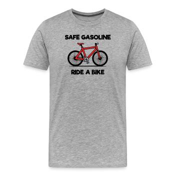 Sustainability Eco-friendly Environmental Statement - Men's Premium Organic T-Shirt - heather grey - Front - Damien (186cm)
