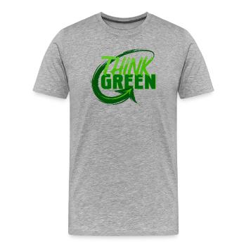 Eco-Friendly Nature Mother Earth Environment Saying - Men's Premium Organic T-Shirt - heather grey - Front - Damien (186cm)
