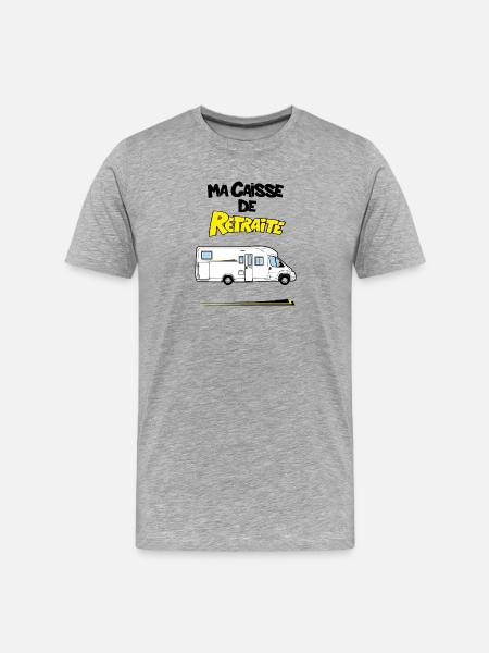 Ma caisse de retraite - T-shirt bio Premium Homme - gris chiné