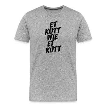 Köln Et Kütt Wie Et Kütt Kölner Grundgesetz Kölsch - Men's Premium Organic T-Shirt - heather grey - Front - Damien (186cm)