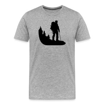 mountaineer - Men's Premium Organic T-Shirt - heather grey - Front - Damien (186cm)