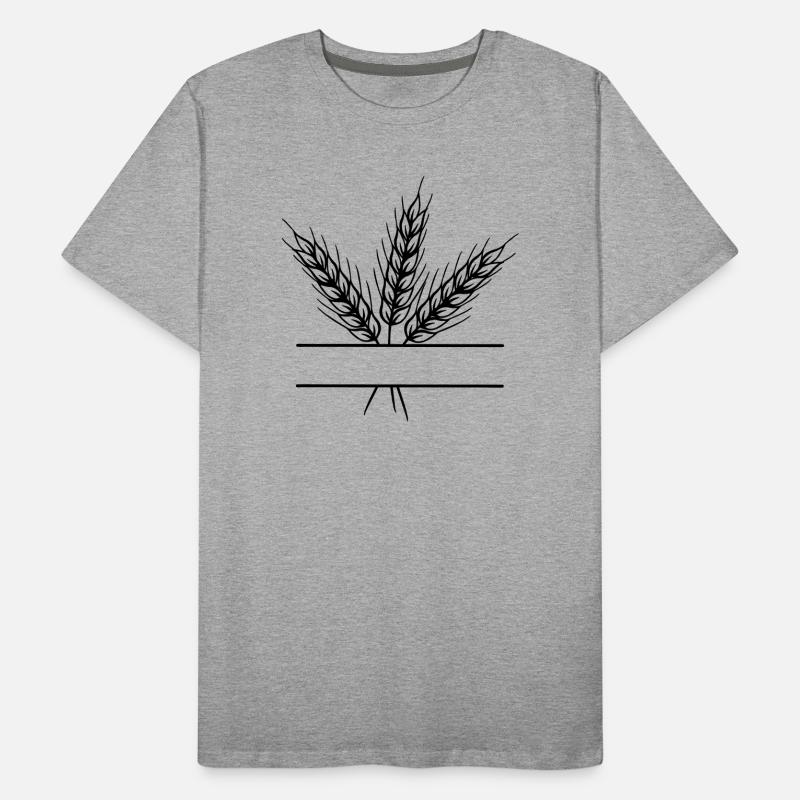 Text banner three grain stems Men's Premium Organic T-Shirt