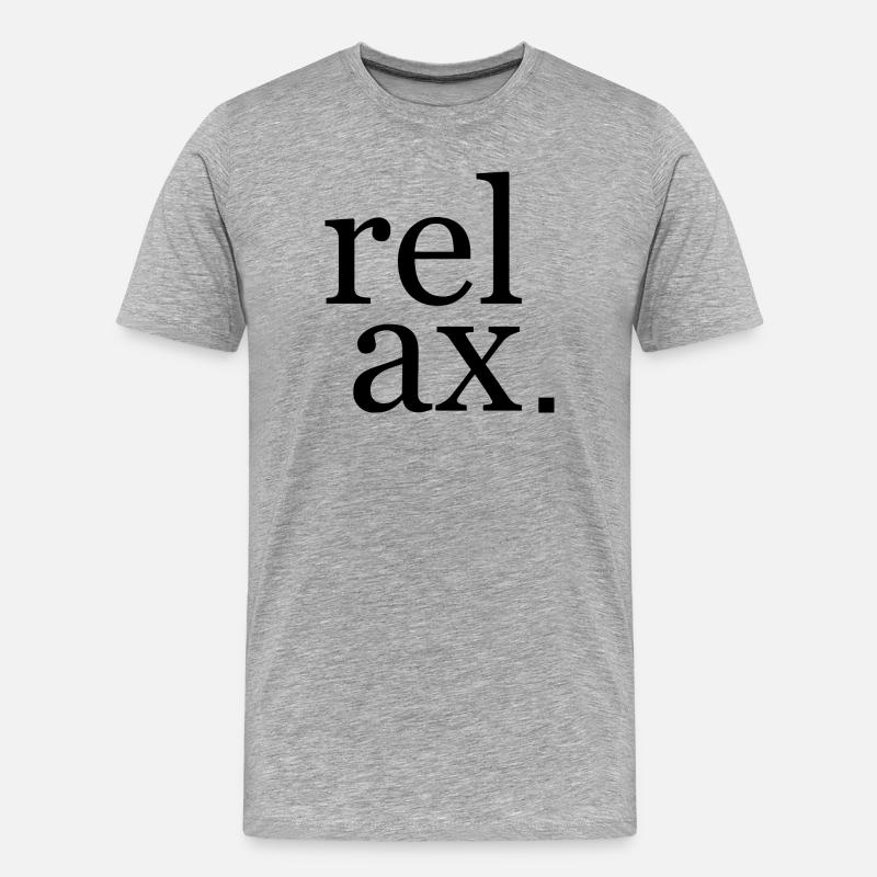 Relax Design - Männer Premium Bio T-Shirt - Grau meliert