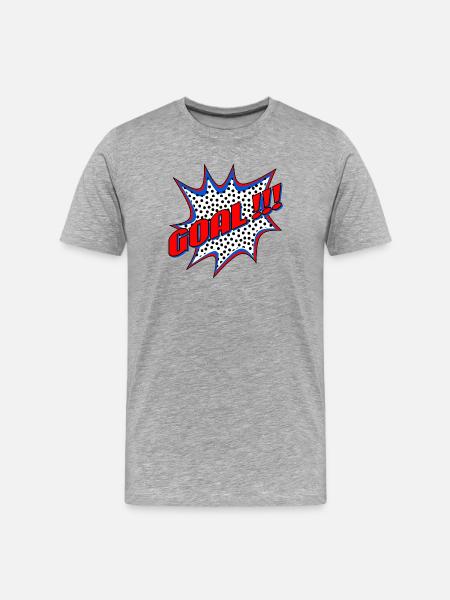 SOCCER GOAL SPORT POPART - Men's Premium Organic T-Shirt - heather grey