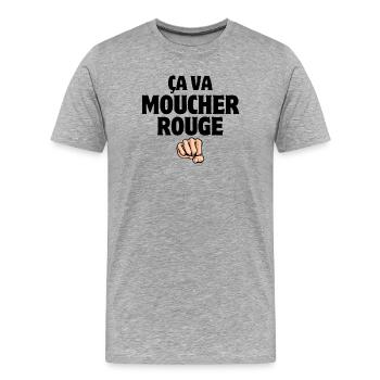 bagarre, bagarreur, coup de poing - T-shirt bio Premium Homme - gris chiné - Devant - Damien (186cm)