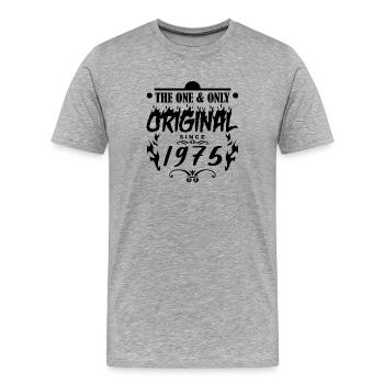 1975 - Year of construction 1975 - Born 1975 - Men's Premium Organic T-Shirt - heather grey - Front - Damien (186cm)