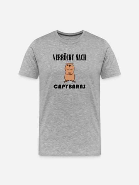 Capybara Wasserschwein Capybaras - Männer Premium Bio T-Shirt - Grau meliert