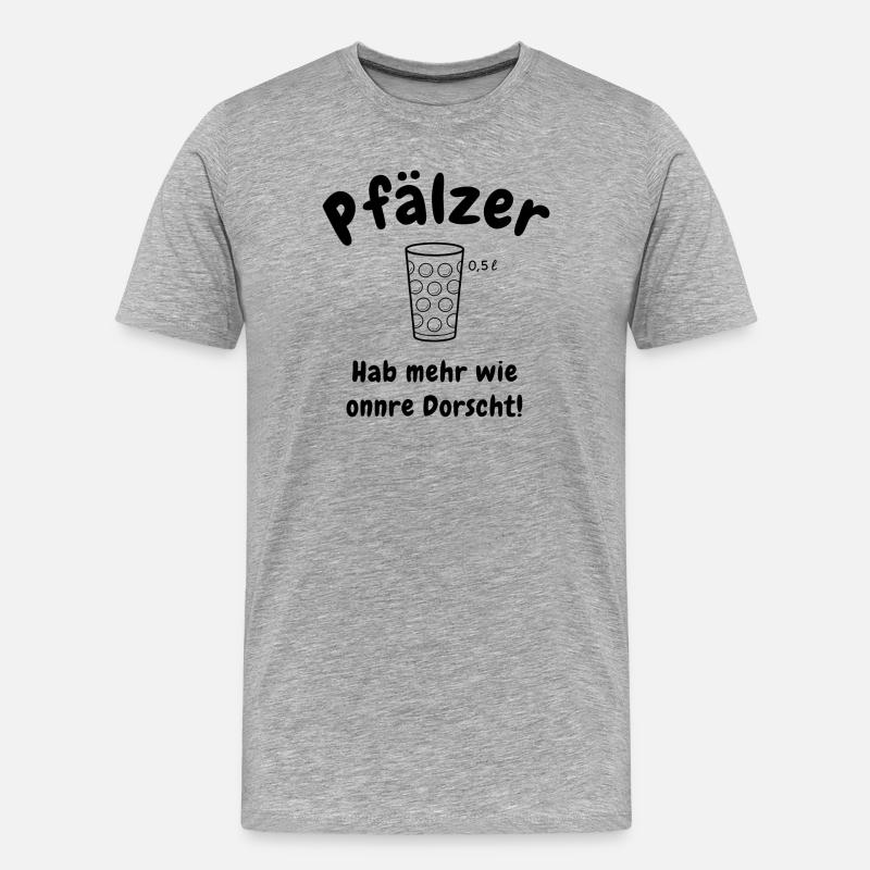 Pfälzer Durst - Männer Premium Bio T-Shirt - Grau meliert