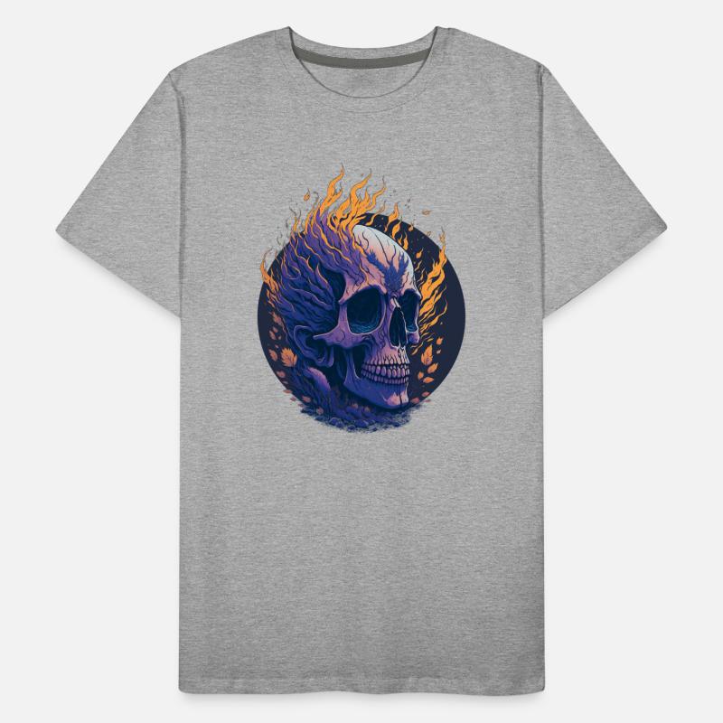 Crâne de feu T-shirt bio Premium Homme