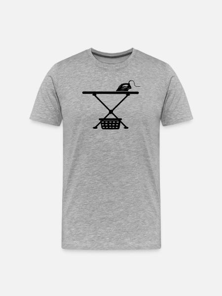 Iron srichplak and laundry basket - Men's Premium Organic T-Shirt - heather grey
