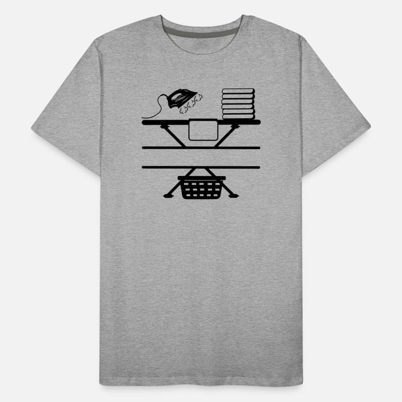 Pâte de fer à la vapeur et bannière de texte T-shirt bio Premium Homme
