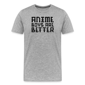Mangastyle Anime Manga Déclaration Japan Comic - T-shirt bio Premium Homme - gris chiné - Devant - Damien (186cm)