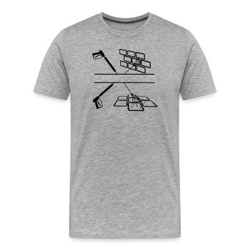 Hochdruck-Sprühgerät Fassadenreinigung - Männer Premium Bio T-Shirt - Grau meliert - Vorne - Damien (186cm)