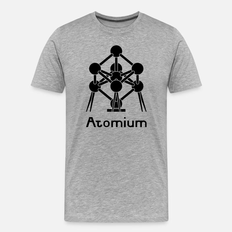 Atomium - Männer Premium Bio T-Shirt - Grau meliert