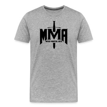 Mixed Martial Arts MMA Design Sword - Männer Premium Bio T-Shirt - Grau meliert - Vorne - Damien (186cm)