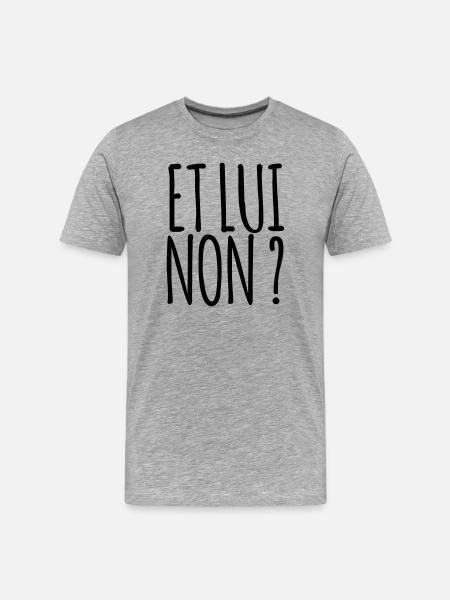 Et lui non ? - Marseille bébé - T-shirt bio Premium Homme - gris chiné